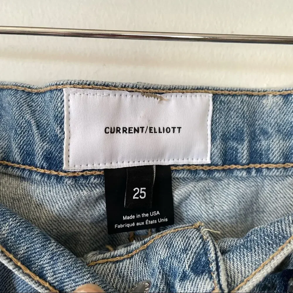 NWOT Anthropologie Current/Elliott Love Letters Denim Mini Skirt 25 - Picture 7 of 7